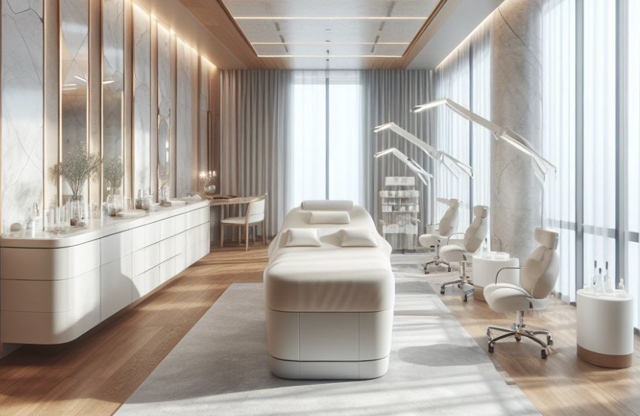 Modern medspa interior that would fetch a high valuation