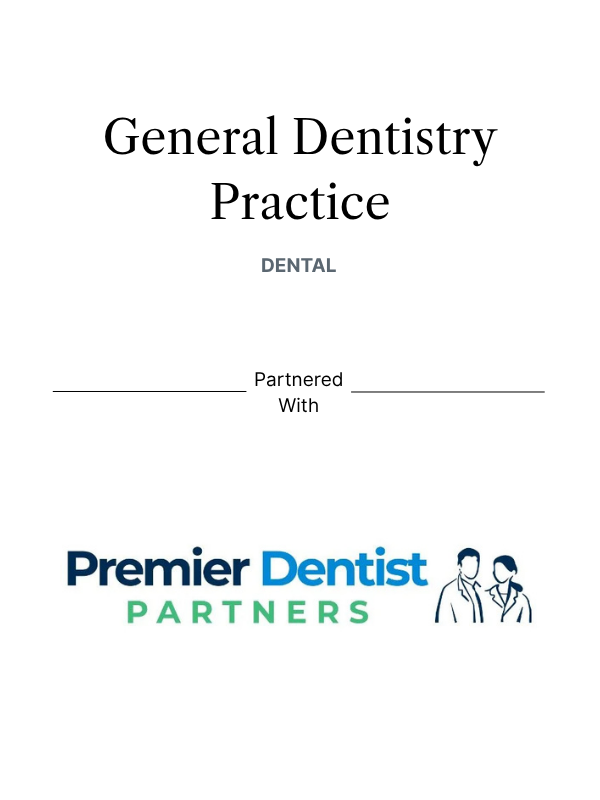 Deal tombstone showing a general dentistry practice partnered with Premier Dentist Partners in dental sector