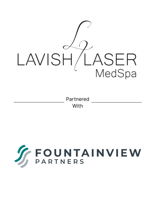 Deal tombstone showing Lavish Laser MedSpa partnered with Fountainview Partners in MedSpa sector